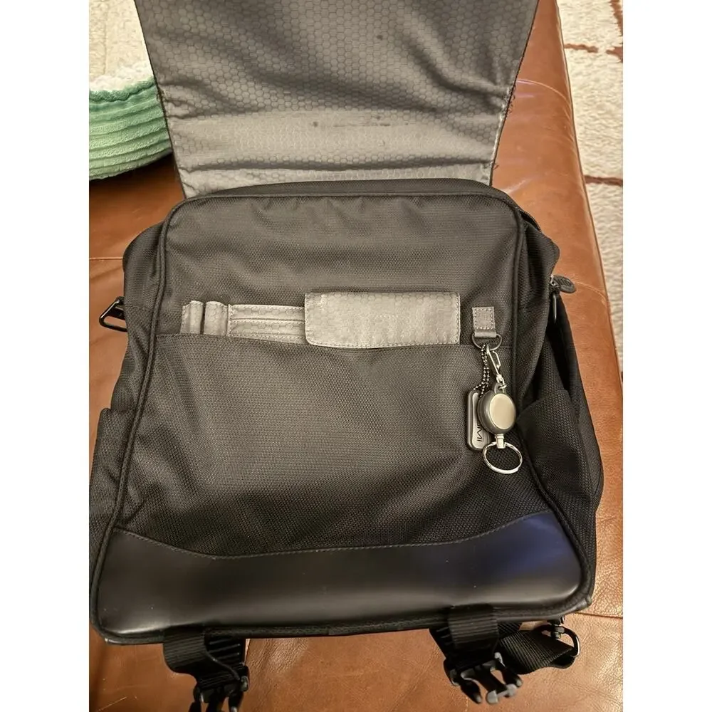 TUMI TECH BLACK BACKPACK LAPTOP CARRIER MESSENGER TRAVEL BAG